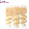 Fermetures Platinum Blonde 13x4 Lace Frontal Closure Péruvienne Vierge Body Wave Cheveux Humains 613 Blonde Full Frontals Pièce Pas Cher Wavy Top Closu