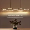 minimalism modern wave led taklampa ljuskrona aluminium hängande taklampa ljuskrona armaturer för matsal kök rum bar ac85265v
