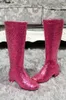 2017 Nyligen kvinnor Sequined Cloth Boots Fashion Glitter Long Bota Tjock Heel Booties Klänning Skor Kvinnor Stövlar
