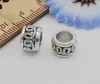 200Pcs Tibetan Silver Big Hole Spacer Beads For Jewelry Making 6.5x9mm