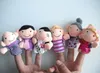 Peluche Finger Puppet Family Set di 6 pezzi, peluche Cartoon, burattini a mano per bambini Story Story Teller / Talking Props