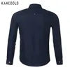 Mäns Klänning T-shirts Partihandel - Fashion Mens Luxury Långärmad Casual Slim Fit Stylish OC101