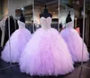 Lawenda Vintage Suknia Balowa Quinceanera Suknie Prawdziwe zdjęcia Sweetheart Lace Aplikacje Tulle Girl Sweet 16 Weddings Party Suknie wieczorowe