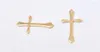 10 unids / lote chapado en oro de cobre, cruce de cobre, colgantes, componentes de los hallazgos de la joyería para el regalo de artesanía DIY PE02
