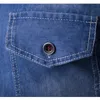 Hurtownia - Nowa Męska Koszula Koszula Bawełniana Slim Fit Casual Denim Koszule Z Długim Rękawem Mężczyzna Kowbojska Koszula Camisa Jeans Masculina Rozmiar 6XL