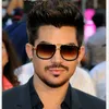 Wholesale-Fashion Mens Sunglasses Flat Top Lens Sun Glasses For Men Square Gold Male Sunglass Driving Big Metal Man