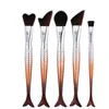 Ensemble de pinceaux de maquillage sirène doré avec pinceau marron 5 pièces Kit de pinceaux de maquillage forme de queue de sirène outil de pinceau de maquillage avec sac DHL gratuit