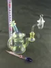 Glazen waterpijp gerookte zilveren boon rig roken pijp, bong 14mm joint, fabriek directe prijsconcessies, welkom op bestelling