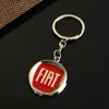 For FIAT Car Logo Keychain Key Rings Auto Key Parts Car Emblem Styling For Fiat Punto Bravo Palio Linea mont Stilo Grande8473120