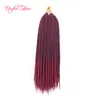 Extensions de cheveux synthétiques 22 pouces cubique 4s boîte tressage deux tons bleu violet 27 tresses au crochet cheveux sénégal tressés in4875912