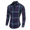 Wholesale- Men Shirt 2016 Fashion Brand Of Men'S Body Male Plaid Long-Sleeved Shirt Camisa Masculina Casual Slim Chemise Homme M-XXL CNSK