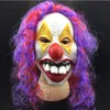 Halloween Straszny Latex Clown Mask Śmieszne Clown Face Horror Straszny Kostium Party Darmowa Wysyłka