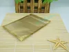 200pcs/lot false eyelash packing plastic pouch-9X16CM front clear inner gold aluminum foil ziplock bag, resealable zipper sunglass sack