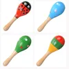 Renkli 11cm Kum Hammer Rattle Bebek Mini Ahşap Marakas klasik bebek eğilerek eğitim oyuncakları Bebek Shaker erken eğitici oyuncaklar