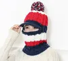 2017 inverno femminile cappello di lana lavorato a maglia all'aperto copricapo ciclismo cappello freddo vento caldo cappuccio protezione per le orecchie da sci femminile