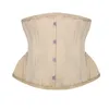 Corsetto da allenamento in vita a clessidra Donna Sexy 16 Ossa d'acciaio Sottoseno Corsetti addomesticati con ricamo in broccato Pannelli dell'anca Allenatore in vita