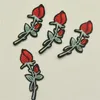 32 kleine rote Rosenblüten-Dame zum Selbermachen, bestickt, zum Aufbügeln, zum Basteln, Nähen, 4850987