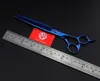 8.0 "Lila Dragon Professional Pet Grooming Scissors Puppy Supplies Cutting Saxar Tunning Sax Curved Shears With Bag, LZS0496