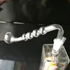 Pot de quatre-ball transparent de haute qualité, New Unique Glass Bongs Pipes en verre Pipes d'eau Hookah Oil Rigs fumer avec compte-gouttes