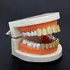 New Custom Silver Gold Color All Iced Out Luxury Zircon Top Bottom Grillz set Hop HIP teeth Gift