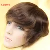 Fastion Men's wigs 7x9inch mono lace Men's toupee 100% human hair replacement Indian hair toupee Wig#1B Color no shedding no tangle For men