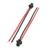 Black Red 13cm JST SM 2 Pins Jack Make To Geber -кабельный светодиодный разъем