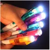 LED -ficklampa Multi Purpose Ball Point Pen Pen Söt Creative Stationery Ny Strange Signature Writing Notes 3D Light2213356