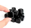 1/2 lb 벌크 천연 소형 검은 색 흑요석 조각 큐브 크리스탈 레이키 치유 무료 파우치와 반지성 돌