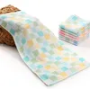 Good A++ Cotton double gauze lattice baby baby small towel gift towel cotton saliva towel TL016 mix order as your needs