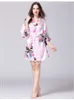 Women039S Upalanie Kimono Night Robe sztuczna jedwabna satyna ślubna panna młoda druhna szaty Krótkie kwiatowe szlafroki Peignoir femme8436802