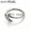 Pearl Mountings Open Ring Blank Findings Zircon 925 Sterling Silver for DIY Jewelry Making 5 Pieces