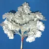 24 pièces Ginkgo blanc feuille d'arbre artificielle feuilles de soie branche pour mariage scène fond maison bureau hôtel décoration