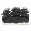 7a Virgin Body Wave Lace Frontal Closure Human Hair Brazylijskie Koronki Fronts 13 * 4 1B Środkowej części Peruwiańskie Koronki Frontals Włosy 8 "-20"