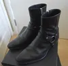 Классические ботинки Wyatt в стиле вестерн, мужские стильные черные кожаные мотоциклетные ботинки, мужская обувь для джентльменов, осень-зима 2017