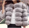 Women's Fur Faux Good Quality New Fashion Luxury Fox Vest Women Short Winter Warm Jacket Coat Waistcoat Variety Color for Choice