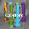 DHL New Silicone Water Pipe Bong in vetro Oil Rigs Bong in vetro 14 "Altezza con materiale in silicone per giunti 14,4 MM