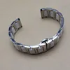 Nytt svartvitt keramiskt klockband med rostfritt stål Silver Metal Watch Band Rand Armband Fit Smart Watch S3 14mm 16mm 18mm 203324547