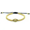 Anil Arjandas Bracciali Micro Intarsio Nero CZ Eyes Charm Braccialetti Tappi Perline Briading Macrame Bangle Gioielli da uomo in acciaio inossidabile