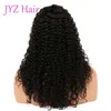 Glueless Full Lace Human Hair Wigs Kinky Curly Natural Färg Peruvian Brasilianska Malaysiska Indiska Mongoliska Lace Front Pärlor med Baby Hair