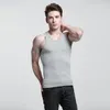 Date arrivée pur coton base hommes débardeurs gilet été cotons fil Slim TM017 hommes débardeurs haut