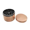 1 PCS 4 Camadas Metal Tan Color Liga de Zinco Detectores de Fumo China Acessórios Cigarros Acessórios Hookah Tubulação Herb Moedor Crusher