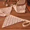 Vintage Vit Bomull Lace 10 Flaggor Bunting Pennant Banner för Bröllopsferie Party Decoration Supplies