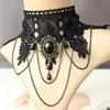 Vampire Gothic Bridal Necklace in Lace & Pearls 2017 In Stock 32-40cm Length Fairy Lace Lady Punk Detachable Collar for Weddings Evenings