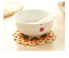 Flower color Bamboo bowl Mat Table Circular Hollow Kitchen Pot Mat Anti Scald Cup Bowl Mat Kitchen Accessories IA562