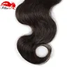 Hannah Product Body Wave 4x4 Zijde Basissluiting Peruaanse Menselijk Hair Extensions 130% Dichtheid Bouncy Wave Sluiting met babyhaar
