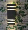 Nowoczesne Oświetlenie Oświetlenie Oświetlenie Outdoor Wall Lampa AC85-265V LED Ganek Światła Aluminium Wodoodporne Lampy Oświetlenie Ogród Światło Myy