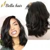 100 Virgin Remy Full Lace Human Hair Wig Charming Mid-Length BOB Loose Wavy Sale Deals Lace Front Wigs Natural Hairline