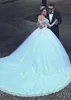 Dresses Boat Neck Applique Luxury Plus Size Long Dress for Bride Custom Made Lace Ball Gown Wedding Dresses Long Sleeves Bridal Gowns