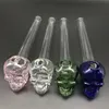 Hopahs rökningshandtag rör Skull Glass Bowl Oil Burner Clolored Glassoil Burner SmokingPipes