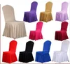 Wedding Banquet Chair Cover Hoge kwaliteit stoel rok Protector Slipcover decor geplooide rokstijl stoelhoezen elastische spandex WT8630541